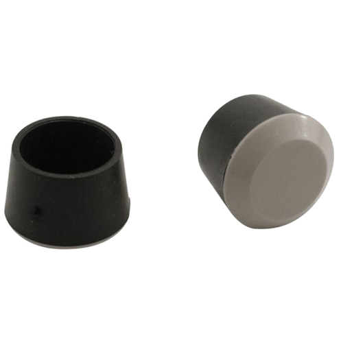 Shepherd Hardware 9219 Chair Tip, Round, Rubber, Black, 1 in Dia, 1 in H - pack of 4