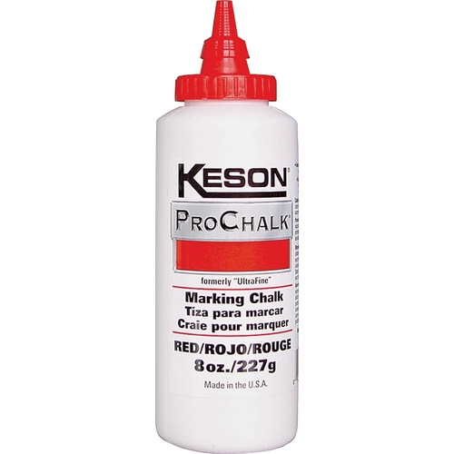 KESON LLC 8R PROCHALK Series Marking Chalk Refill, Red, Permanent