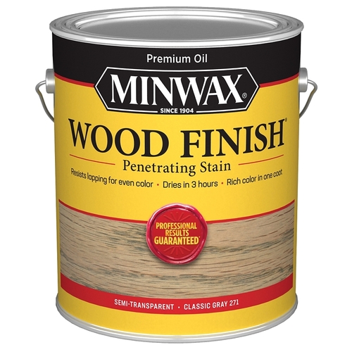 Wood Finish 0000 Wood Stain, Classic Gray, Liquid, 1 gal, Can