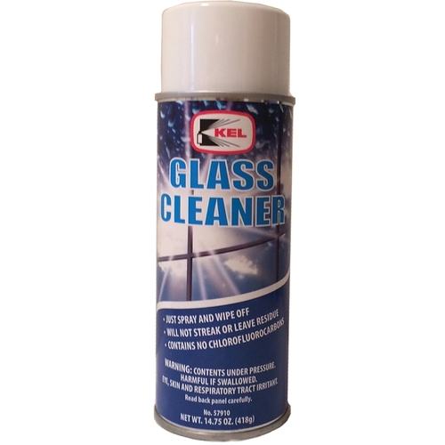 Glass Cleaner, 14.75 oz Can, Solvent, Clear