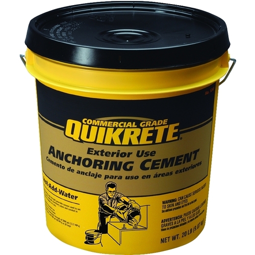 Quikrete 1245-20 Anchoring Cement, Granular, Brown/Gray, 20 lb Pail
