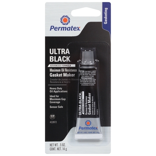 PERMATEX 22072 Ultra Black Gasket Maker, 0.5 oz Tube, Paste, Mild