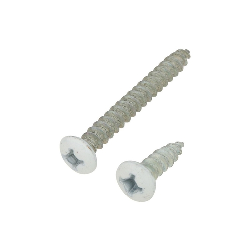 V211S Bracket Screw, Steel, White - pack of 12