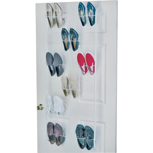 00 Shoe Rack, 22-5/8 in W, 5 in H, Steel, White