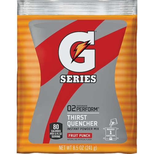 Gatorade 03808 Thirst Quencher Instant Powder Sports Drink Mix, Powder, Fruit Punch Flavor, 8.5 oz Pack