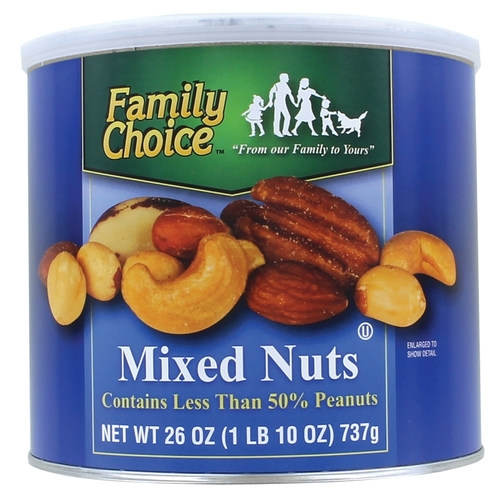 Family Choice 828 Mixed Nut, 26 oz Can