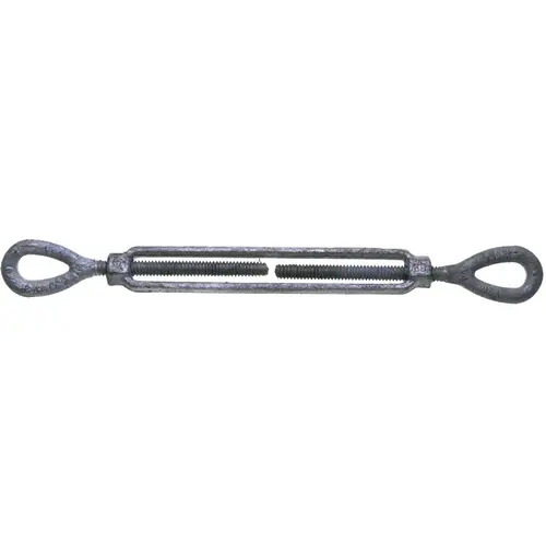 Turnbuckle, 3500 lb Working Load, 5/8 in Thread, Eye, Eye, 6 in L Take-Up, Galvanized Steel