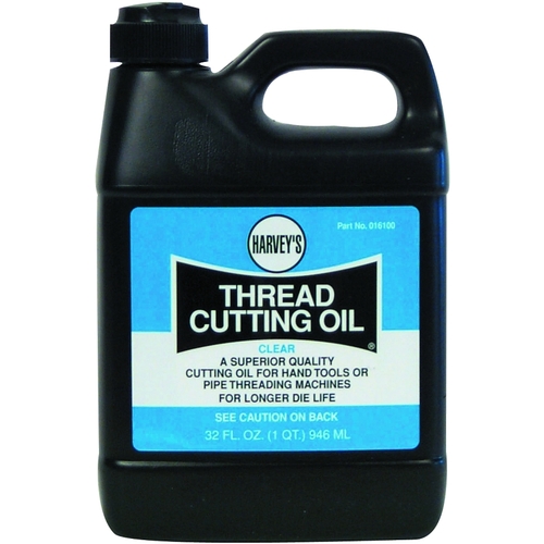 Thread Cutting Oil, 1 qt Bottle, Clear