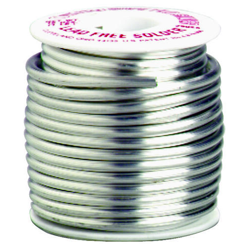 Oatey 29024 Safe-Flo Wire Solder, 1/2 lb, Solid, Silver, 415 to 455 deg F Melting Point