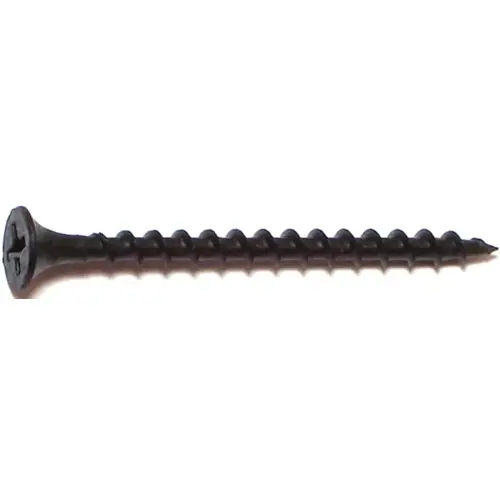 Screw, #6 Thread, 2 in L, Coarse Thread, Bugle Head, Phillips Drive, Phosphate Black