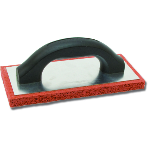 Masonry Float, 9 in L Blade, 4 in W Blade, 5/8 in Thick Blade, Coarse Rubber Blade, Plastic Handle