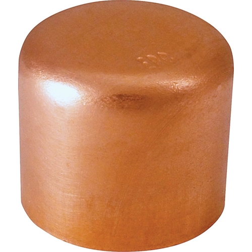 Tube Cap, 1/4 in, Sweat, Wrot Copper