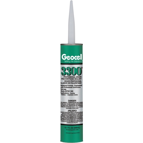 GEOCEL 68102 3300 Series Polyurethane Sealant, Gray, Liquid, 10.1 oz Cartridge