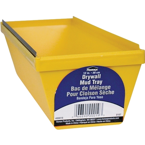 Homax 00019 Drywall Mud Tray, Polystyrene Yellow