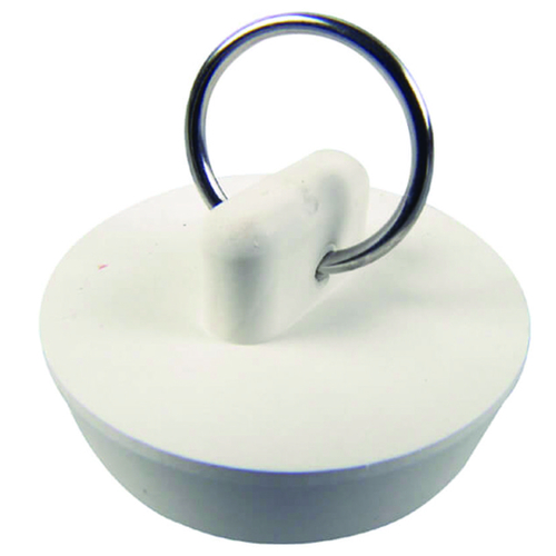 Danco 80226 Drain Stopper, Rubber, White, For 13/8 in Drain
