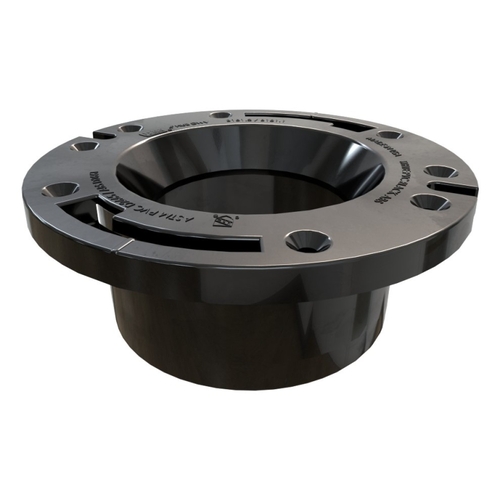 Oatey 43548 Closet Flange, 4 in Connection, ABS, Black, For: 4 in Pipes