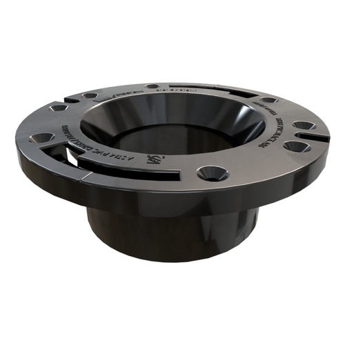 Oatey 43586 Closet Flange, 4 in Connection, ABS, Black