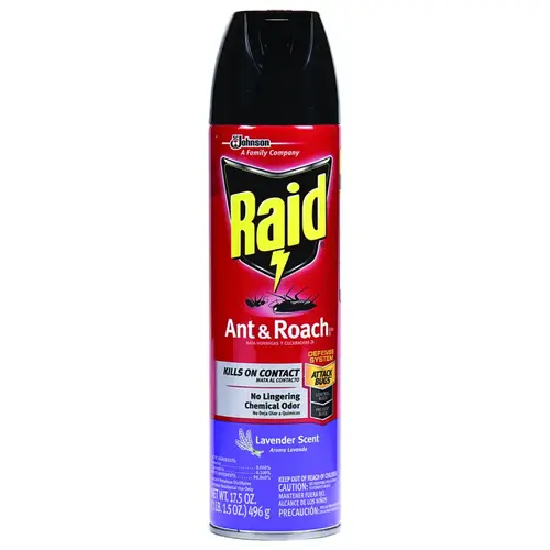 Ant and Roach Killer, Liquid, Spray Application, 17.5 oz Clear