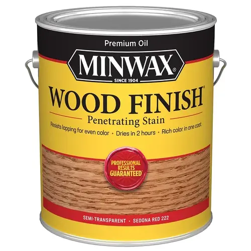 Wood Finish 0000 Wood Stain, Sedona Red, Liquid, 1 gal, Can