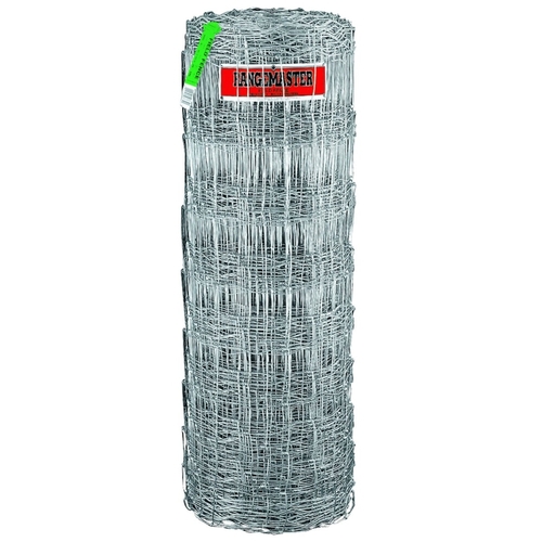 Field Fence, 330 ft L, 47 in H, 14 ga Gauge, Steel, Galvanized