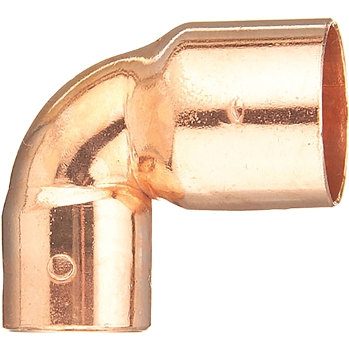 EPC 31274 Reducing Pipe Elbow, 1/2 x 3/8 in, Sweat, 90 deg Angle, Copper