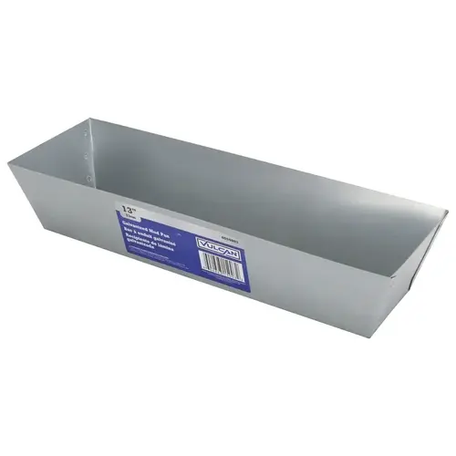 Drywall Mud Pan, 150 cu-in Capacity, 12-7/8 in L Bottom, 3 in W Bottom, Galvanized Steel Zinc