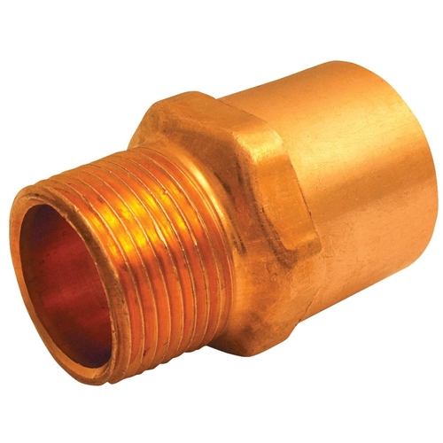 EPC 30338 104R Series Reducing Pipe Adapter, 3/4 x 1/2 in, Sweat x MNPT, Copper