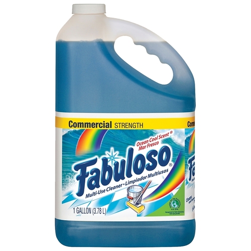 FABULOSO US05252A 04373 All-Purpose Cleaner, 1 gal Bottle, Liquid, Ocean Cool, Blue