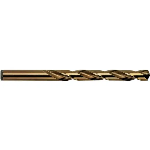 Jobber Drill Bit, 21/64 in Dia, 4-5/8 in OAL, Spiral Flute, 21/64 in Dia Shank, Cylinder Shank - pack of 6