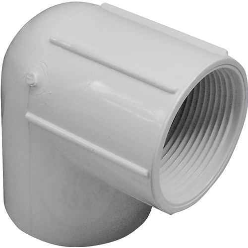 Lasco 33920 407020BC Pipe Elbow, 2 in, Slip x FPT, 90 deg Angle, PVC, White, SCH 40 Schedule, 330 psi Pressure