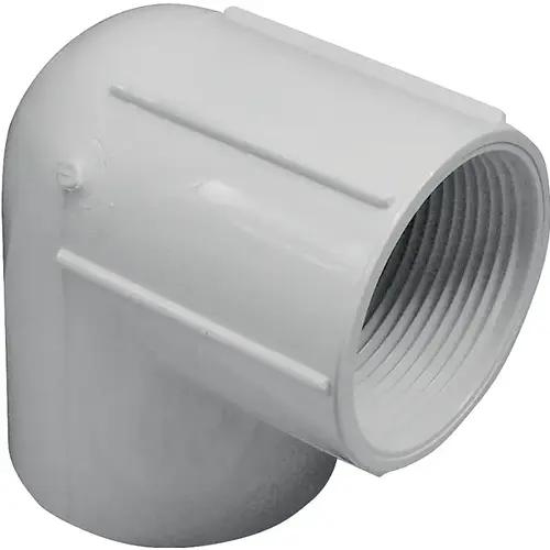 407020BC Pipe Elbow, 2 in, Slip x FPT, 90 deg Angle, PVC, White, SCH 40 Schedule, 330 psi Pressure