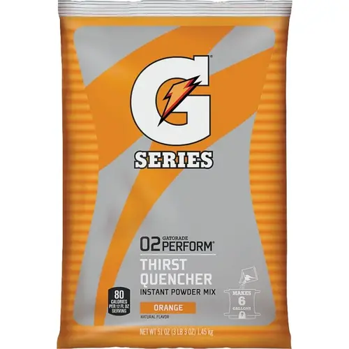 Thirst Quencher Instant Powder Sports Drink Mix, Powder, Orange Flavor, 51 oz Pack - pack of 14