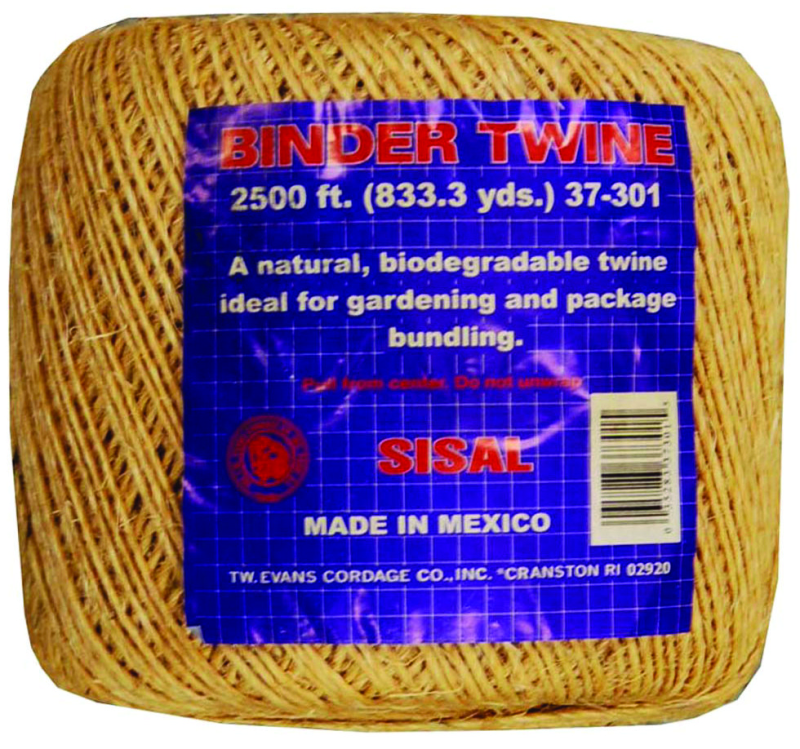 T.W. Evans Cordage 37-301 Binder Twine, #5 Dia, 2500 ft L, Sisal, Natural Tan