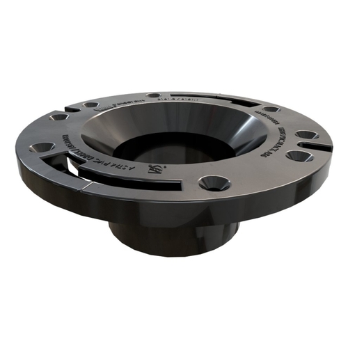 Closet Flange, 3 in Connection, ABS, Black