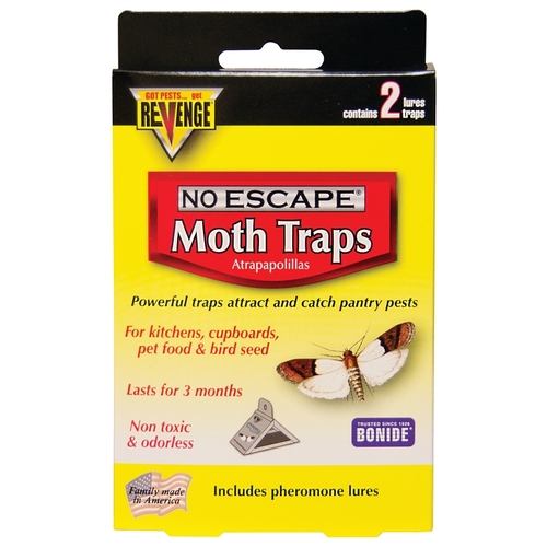 Moth Traps, Solid, Mild, Clear/Light Yellow - pack of 2