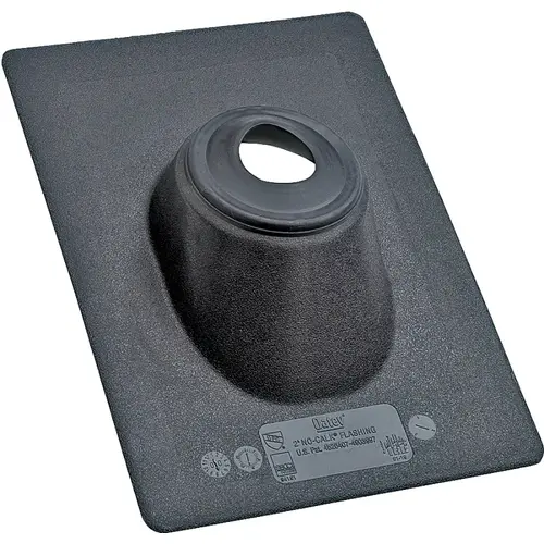 No-Calk Series Roof Flashing, 18 in OAL, 18 in OAW, Thermoplastic Black