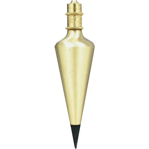 General 800-12 Plumb Bob, Solid Brass, Lacquered