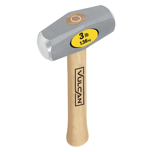 Vulcan 34520 Hammer, 3 lb Head, Drilling, Double-Striking Head, Steel Head