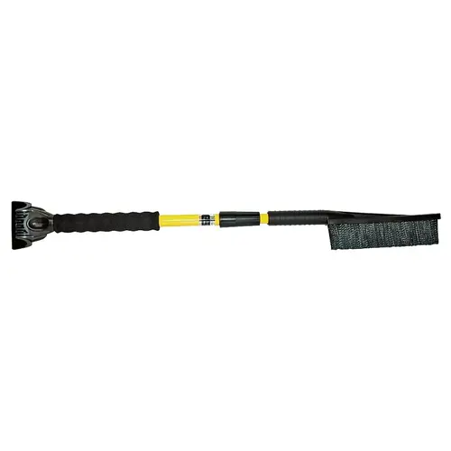 Ice Chisel Telescopic Snow Brush, 42 in OAL, Steel Handle