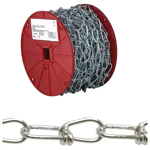 CHAIN DBL LOOP 2-0 60FT Zinc Plated