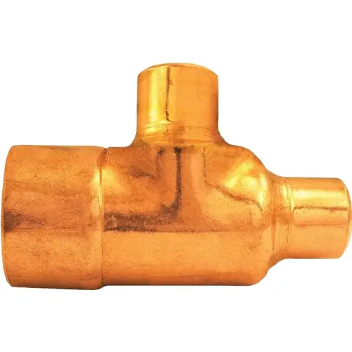 EPC 32794 111R Series Reducing Pipe Tee, 3/4 x 1/2 x 1/2 in, Sweat, Copper