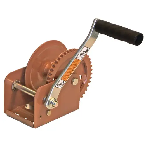 DL DL1100 1100 Pulling Winch, 1100 lb Pull, 3/16 in Dia Wire Rope, 79 ft L Wire Rope, 3.9:1 Gear Ratio