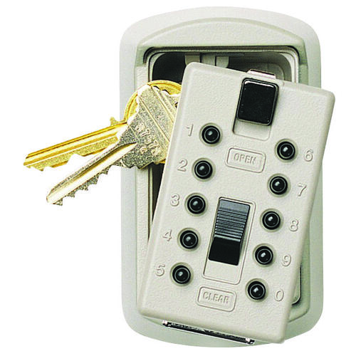 Key Safe, Combination Lock, Steel, Assorted, 2-1/4 in W x 1-3/4 in D x 3-3/4 in H Dimensions
