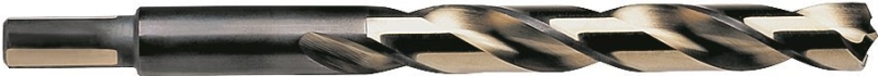 Irwin 73628ZR Jobber Drill Bit, 7/16 in Dia, 5-1/2 in OAL, Spiral Flute, 7/16 in Dia Shank, Reduced Shank Black/Gold Oxide