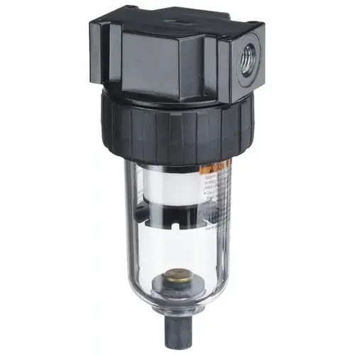 Tru-Flate 27-301 24-301 Air Line Filter, Manual, Polycarbonate