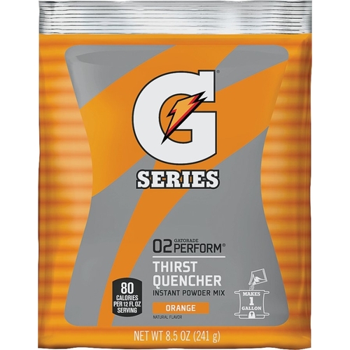 Thirst Quencher Instant Powder Sports Drink Mix, Powder, Orange Flavor, 8.5 oz Pack