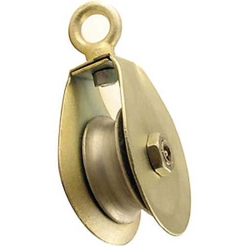 Rope Pulley, 7/8 in Rope, 2000 lb Working Load, 1 in Sheave, Galvanized