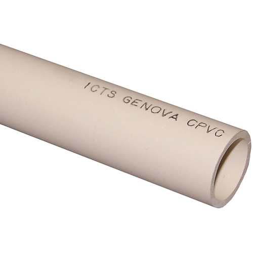 Genova 44915 500 Series /560010 Tubing, 1 in, 10 ft L, Plain, Buff