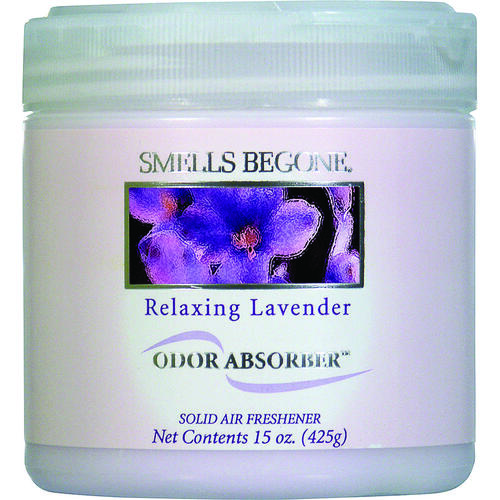 Gonzo 50616 4123D Odor Absorbing Gel, 14 oz Jar, Lavender, White, 400 sq-ft Coverage Area, 90 days-Day Freshness