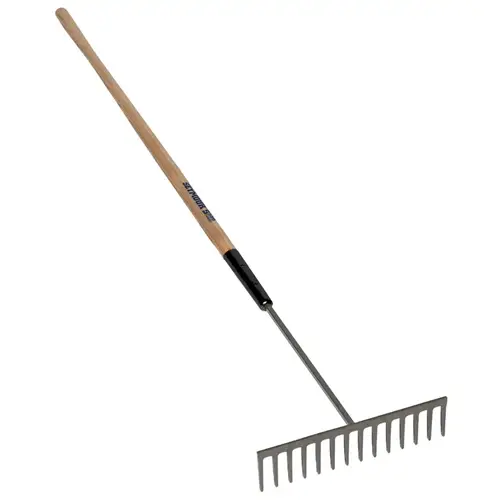 SEYMOUR 63128 S550 Forged Series Asphalt Rake, 78 in OAL, 4 in L Tine, 14 -Tine, Hardwood Handle